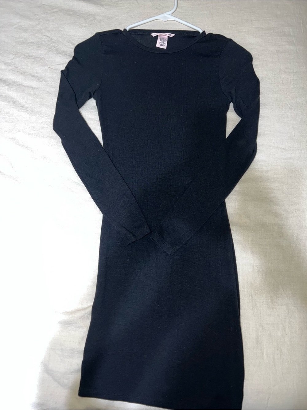 Victoria’s Secret Black Long Sleeve Modal Bodycon Dress XS